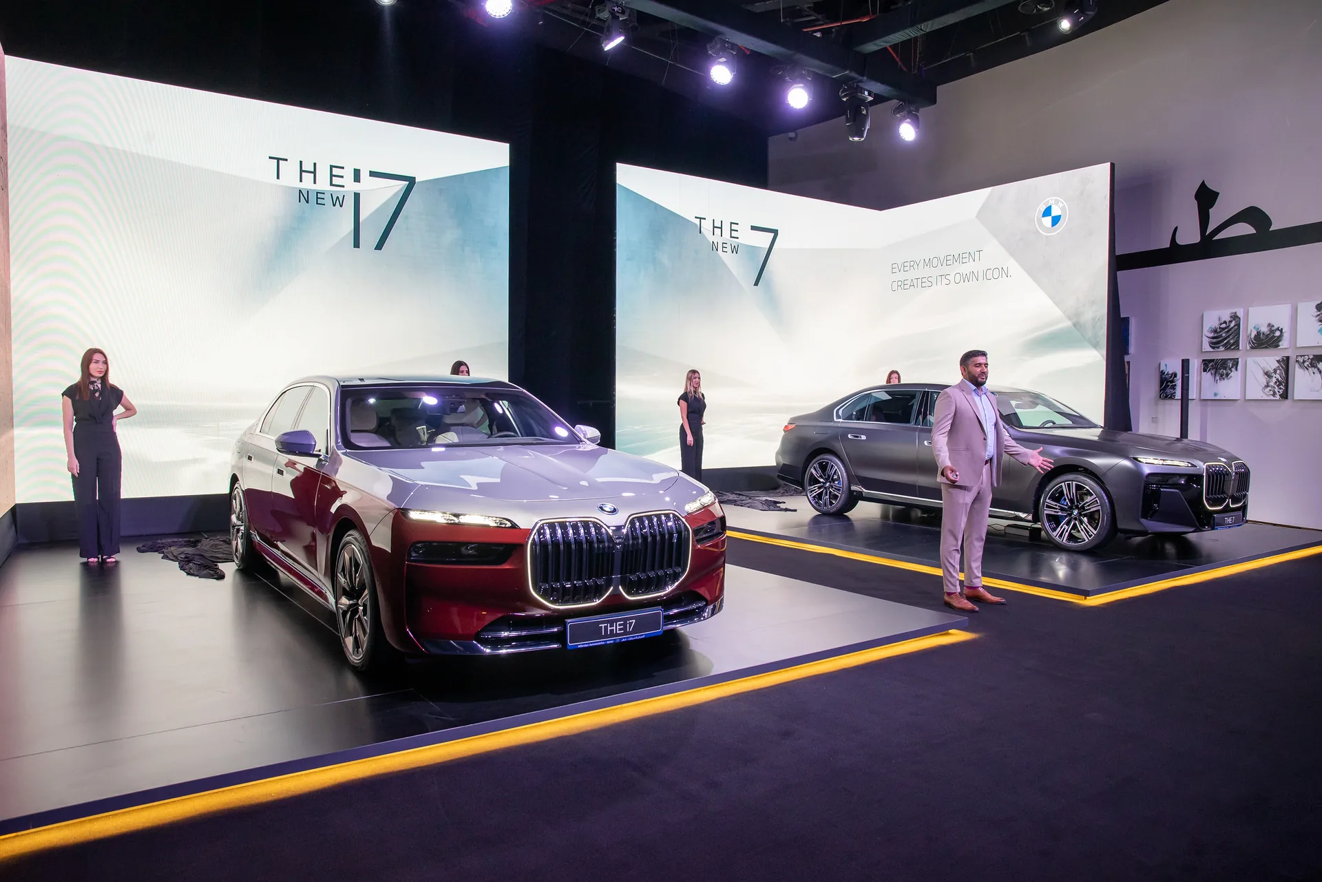 Mobile Product Genius – BMW i7 fahrzeugpraesentation buehne